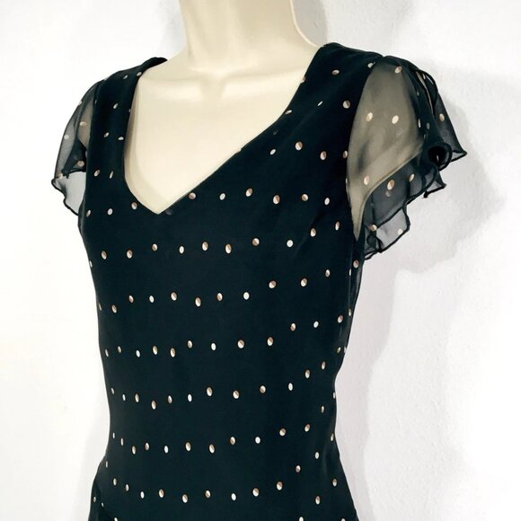 VTG 90’s Jonathan Martin Sz 10 Chiffon Drop Waist Dress Fairy Whimsy Bias Cut - Picture 7 of 14